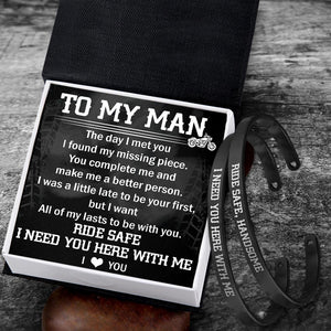 Biker Bracelets - Biker - To My Man - I Need You Here With Me - Augbt26010 - Gifts Holder