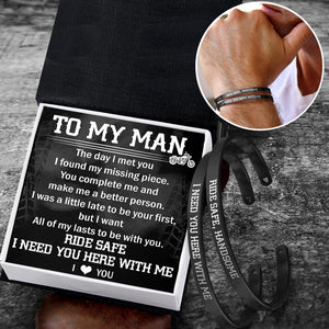 Biker Bracelets - Biker - To My Man - I Need You Here With Me - Augbt26010 - Gifts Holder