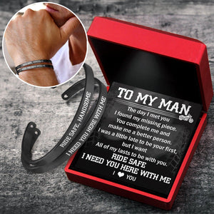 Biker Bracelets - Biker - To My Man - I Need You Here With Me - Augbt26010 - Gifts Holder