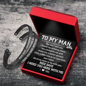 Biker Bracelets - Biker - To My Man - I Need You Here With Me - Augbt26010 - Gifts Holder