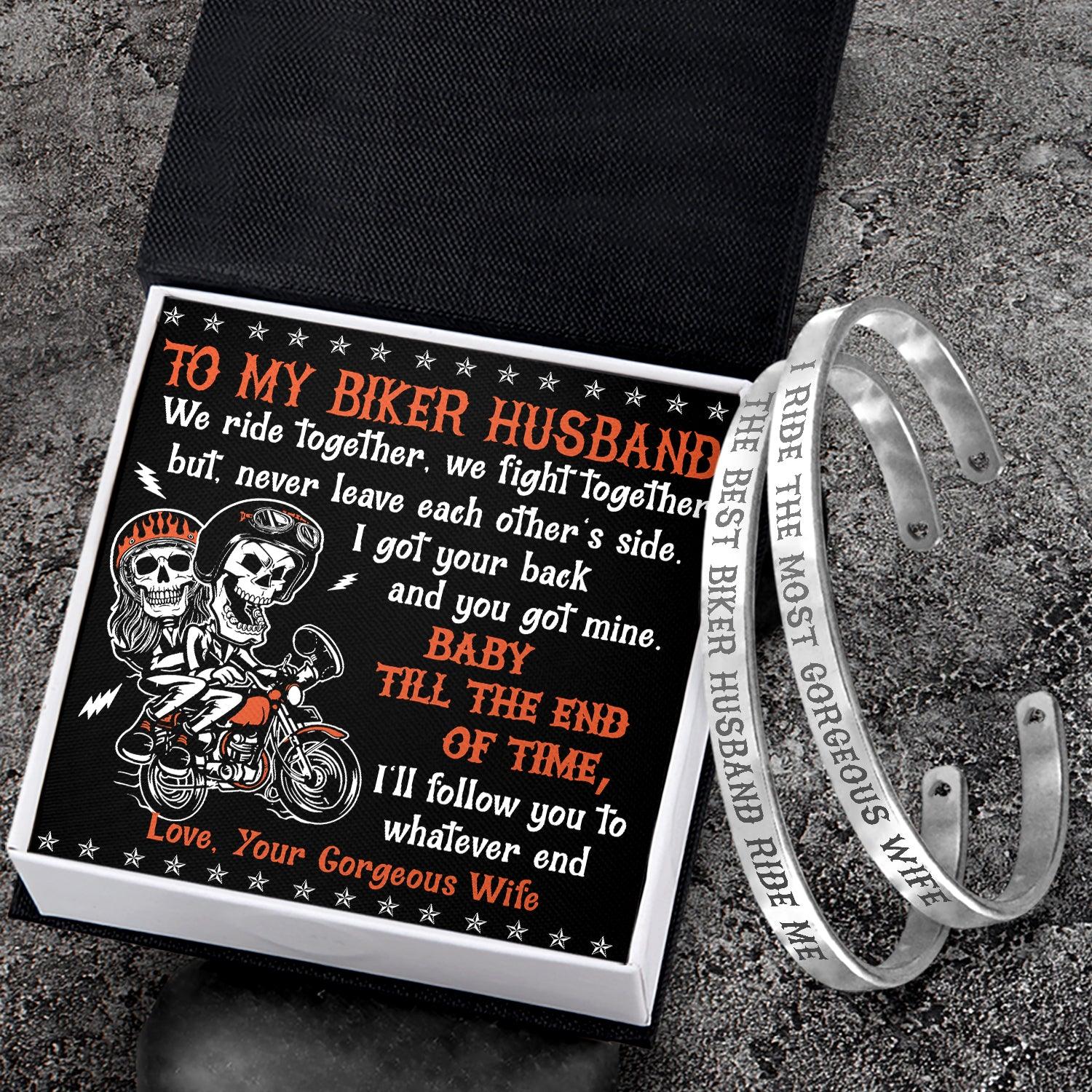 Biker Couple Bracelets - Biker - To My Husband - I Love You - Augbt14002 - Gifts Holder