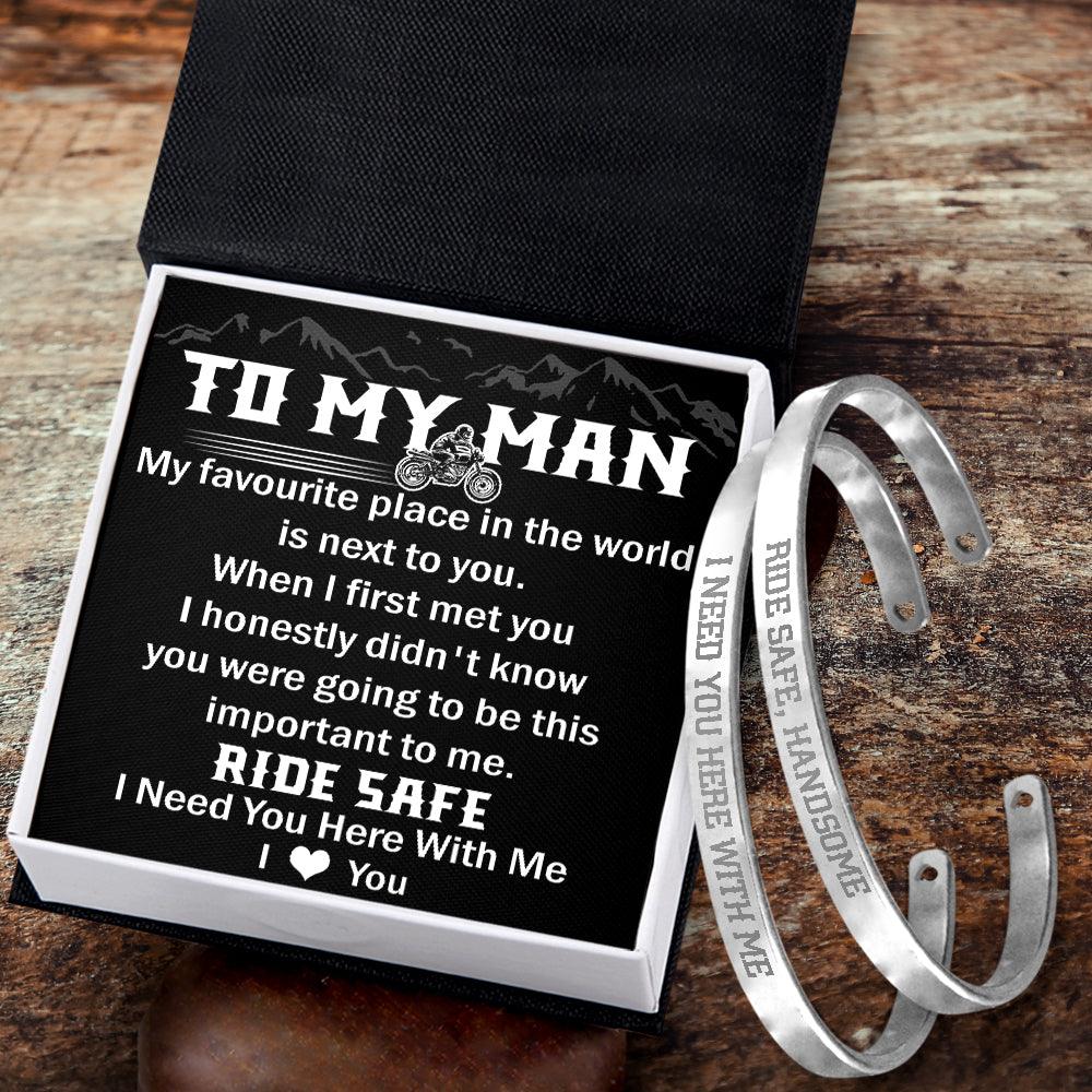 Biker Couple Bracelets - Biker - To My Man - I Love You - Augbt26017 - Gifts Holder