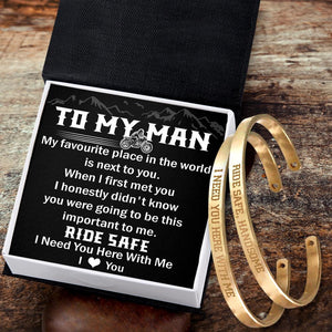 Biker Couple Bracelets - Biker - To My Man - I Love You - Augbt26017 - Gifts Holder