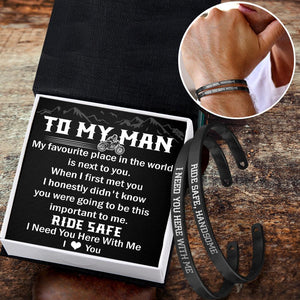 Biker Couple Bracelets - Biker - To My Man - I Love You - Augbt26017 - Gifts Holder