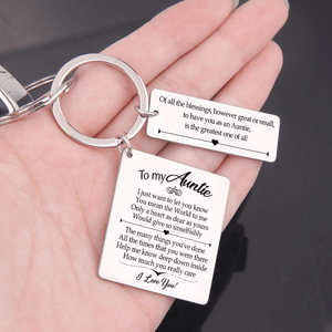 Calendar Keychain - Family - To My Aunt - I Love You - Augkr30002 - Gifts Holder