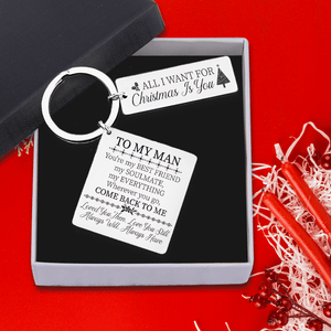 Calendar Keychain - Family - To My Man - All I Want For Christmas Is You - Augkr26023 - Gifts Holder