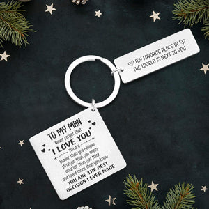 Calendar Keychain - Family - To My Man - My Favorite Place In The World Is Next To You - Augkr26026 - Gifts Holder