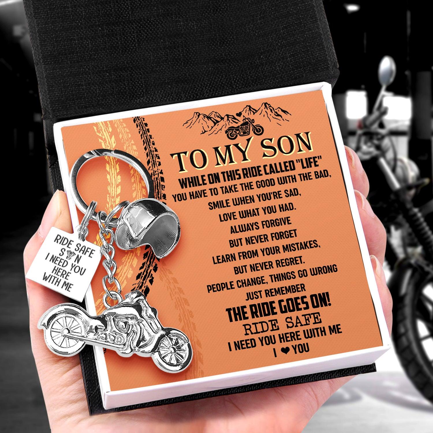 Classic Bike Keychain - Biker - To My Biker Son - I Love You - Augkt16006 - Gifts Holder