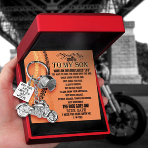 Classic Bike Keychain - Biker - To My Biker Son - I Love You - Augkt16006 - Gifts Holder