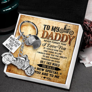 Classic Bike Keychain - Biker - To My Daddy - Never Forget That I Love You - Augkt18015 - Gifts Holder