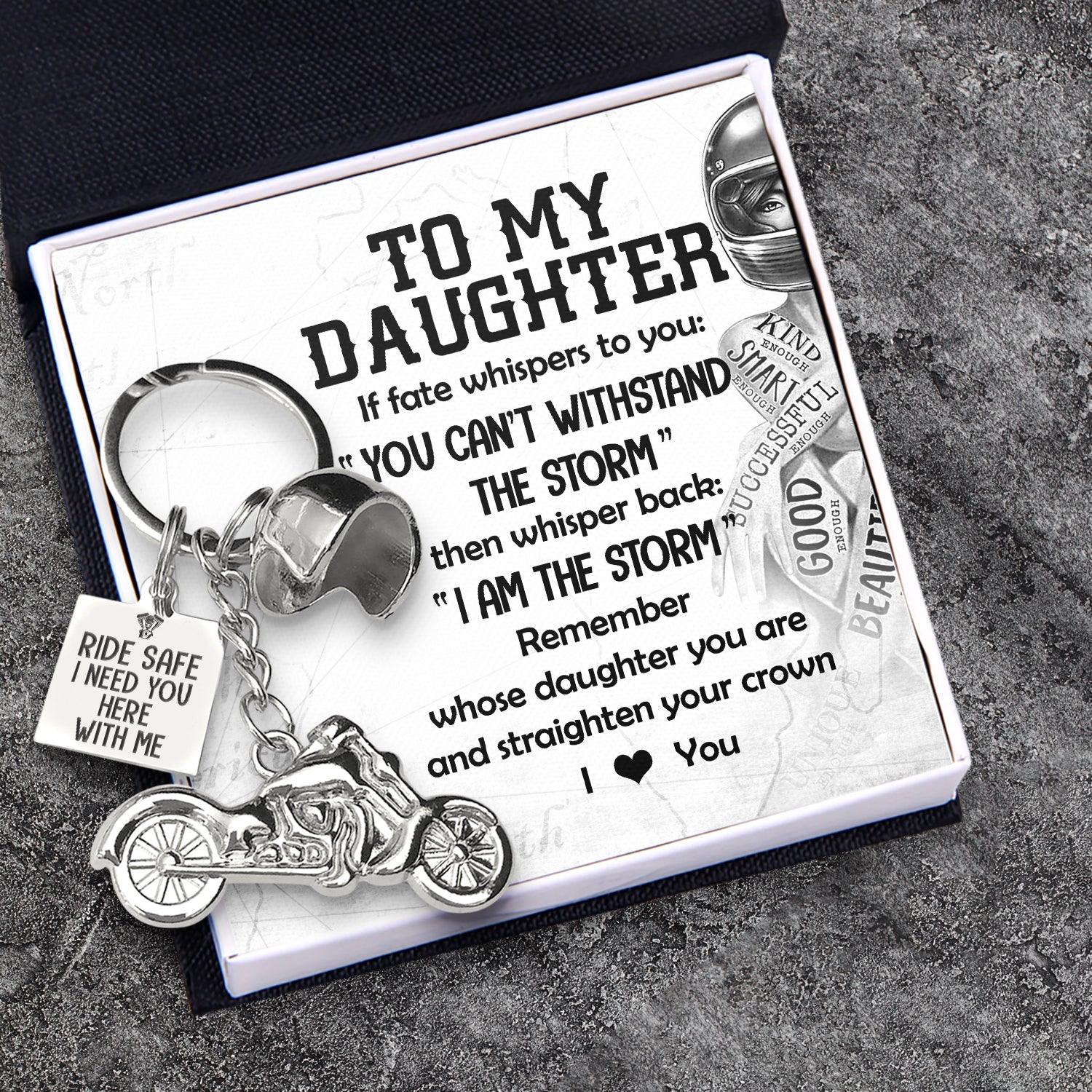 Classic Bike Keychain - Biker - To My Daughter - I Need You Here With Me - Augkt17002 - Gifts Holder