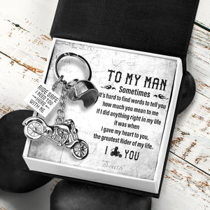 Classic Bike Keychain - Biker - To My Man - I Love You - Augkt26005 - Gifts Holder