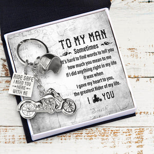 Classic Bike Keychain - Biker - To My Man - I Love You - Augkt26005 - Gifts Holder