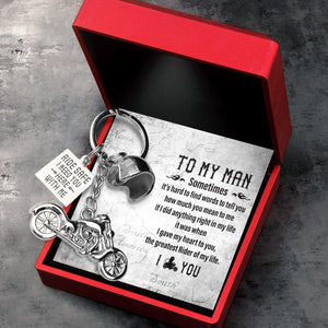 Classic Bike Keychain - Biker - To My Man - I Love You - Augkt26005 - Gifts Holder