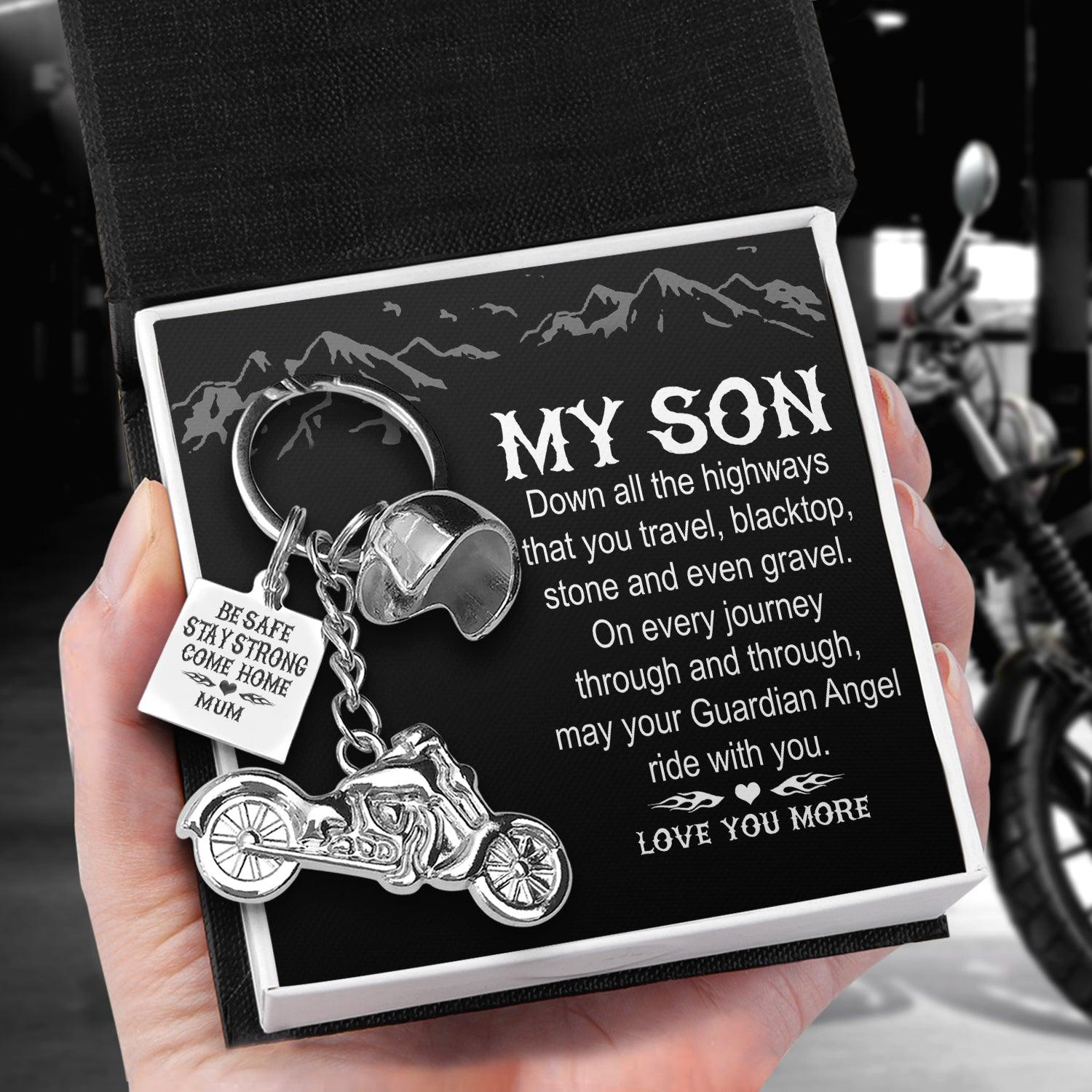 Classic Bike Keychain - Biker - To My Son - Be Safe, Stay Strong, Come Home - Augkt16017 - Gifts Holder