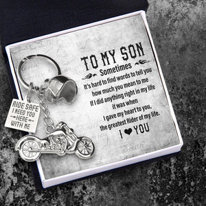 Classic Bike Keychain - Biker - To My Son - I Love You - Augkt16001 - Gifts Holder