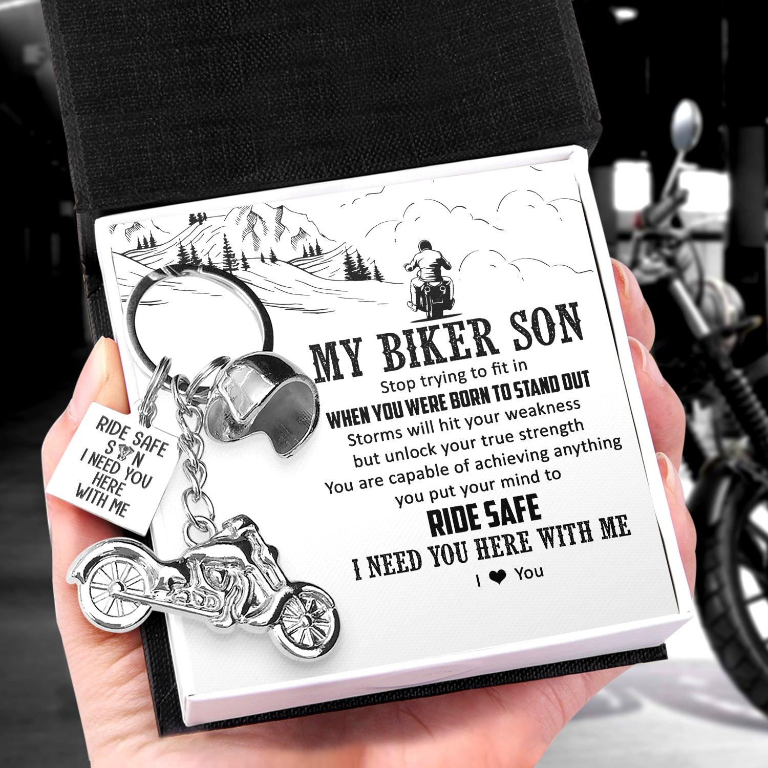 Classic Bike Keychain - Biker - To My Son - I Love You - Augkt16011 - Gifts Holder