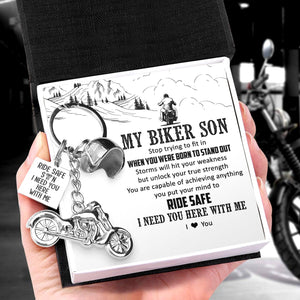 Classic Bike Keychain - Biker - To My Son - I Love You - Augkt16011 - Gifts Holder