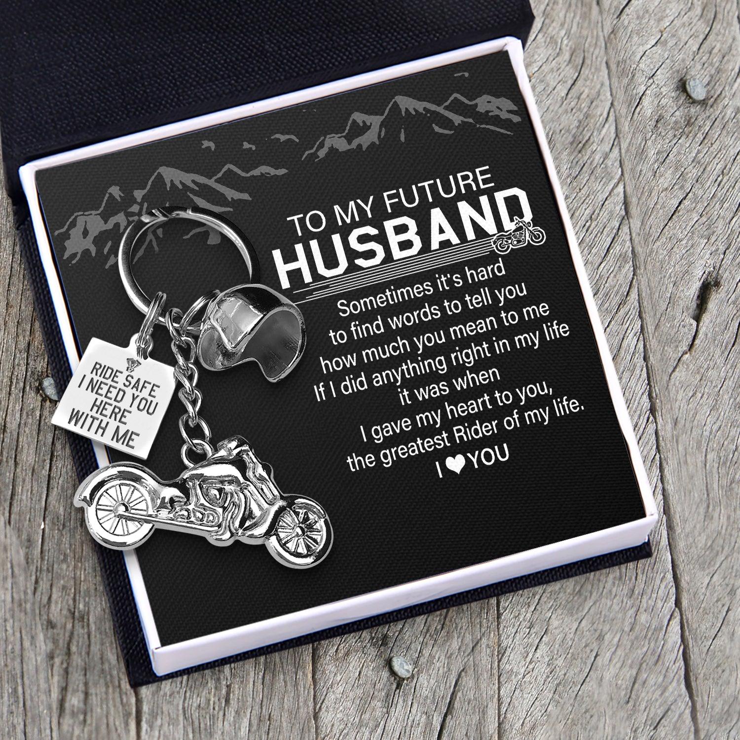 Classic Bike Keychain - To My Future Husband - The Greatest Rider Of My Life - Augkt24001 - Gifts Holder