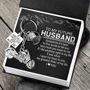 Classic Bike Keychain - To My Future Husband - The Greatest Rider Of My Life - Augkt24001 - Gifts Holder