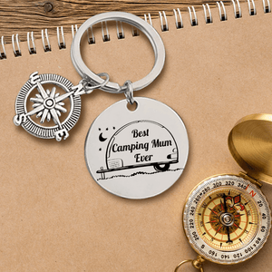 Compass Keychain - Camping - To My Camping Mum - My Shining North Star - Augkw19005 - Gifts Holder