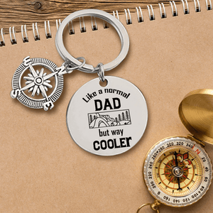 Compass Keychain - Camping - To My Dad - You Mean The World To Me - Augkw18001 - Gifts Holder