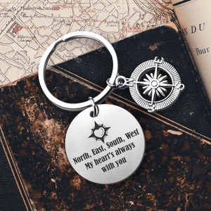 Compass Keychain - Camping - To My Man - My Heart Is Always With You - Augkw26021 - Gifts Holder