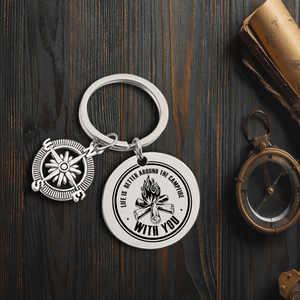 Compass Keychain - Camping - To My Stunning Wife - I'd Rather Have You - Augkw15003 - Gifts Holder