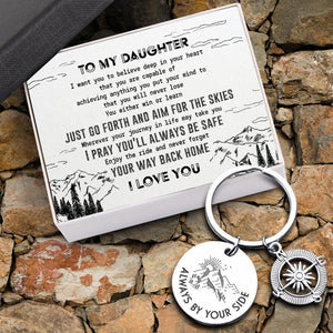 Compass Keychain - Family - To My Daughter - I Pray You'll Always Be Safe - Augkw17001 - Gifts Holder