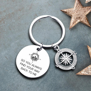 Compass Keychain - Family - To My Daughter - I Will Always Be Here For You - Augkw17004 - Gifts Holder