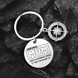 Compass Keychain - Hiking - To My Best Hiking Mum Ever - You Are My Compass When I'm Lost - Augkw19001 - Gifts Holder