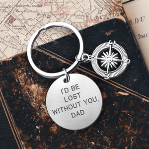 Compass Keychain - Hiking - To My Dad - You Are The Compass - Augkw18002 - Gifts Holder
