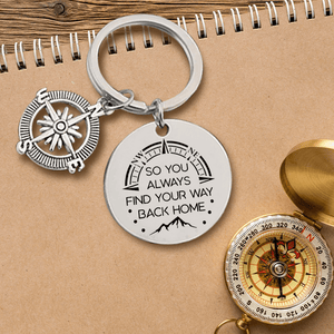 Compass Keychain - Hiking - To My Daughter - Love You For The Rest Of Mine - Augkw17005 - Gifts Holder