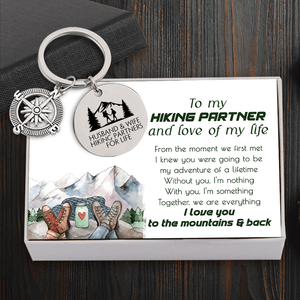 Compass Keychain - Hiking - To My Hiking Partner - Together, We Are Everything - Augkw15002 - Gifts Holder