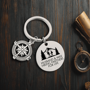 Compass Keychain - Hiking - To My Hiking Partner - Together, We Are Everything - Augkw15002 - Gifts Holder