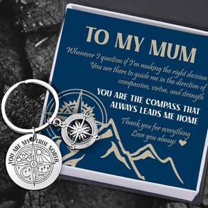 Compass Keychain - Hiking - To My Mum - You Are The Compass That Always Leads Me Home - Augket19001 - Gifts Holder