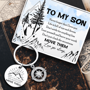 Compass Keychain - Hiking - To My Son - Never Forget That I Love You - Augkw16011 - Gifts Holder