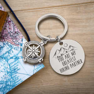 Compass Keychain - Hiking - To My Soulmate - You Are The Brightest Star In My Universe - Augkw13008 - Gifts Holder