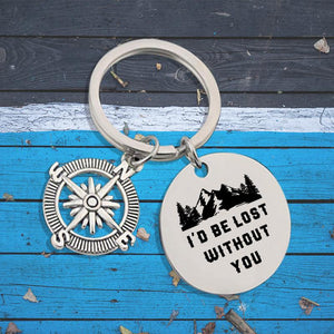 Compass Keychain - To My Man - I'd Be Lost Without You - Augkw26003 - Gifts Holder