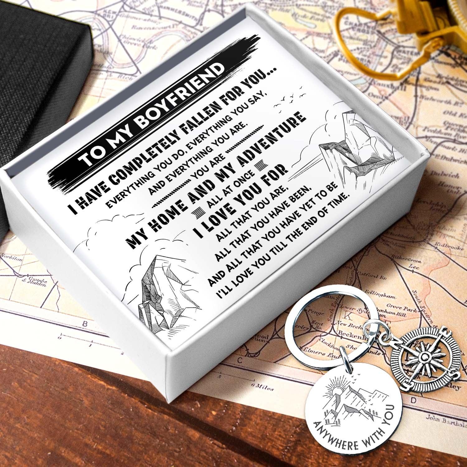 Compass Keychain - Travel - To My Boyfriend - I Love You For - Augkw12002 - Gifts Holder