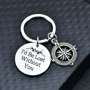 Compass Keychain - Travel - To My Man - I Love You - Augkw26015 - Gifts Holder