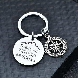 Compass Keychain - Travel - To My Man - You Are My True North - Augkw26014 - Gifts Holder