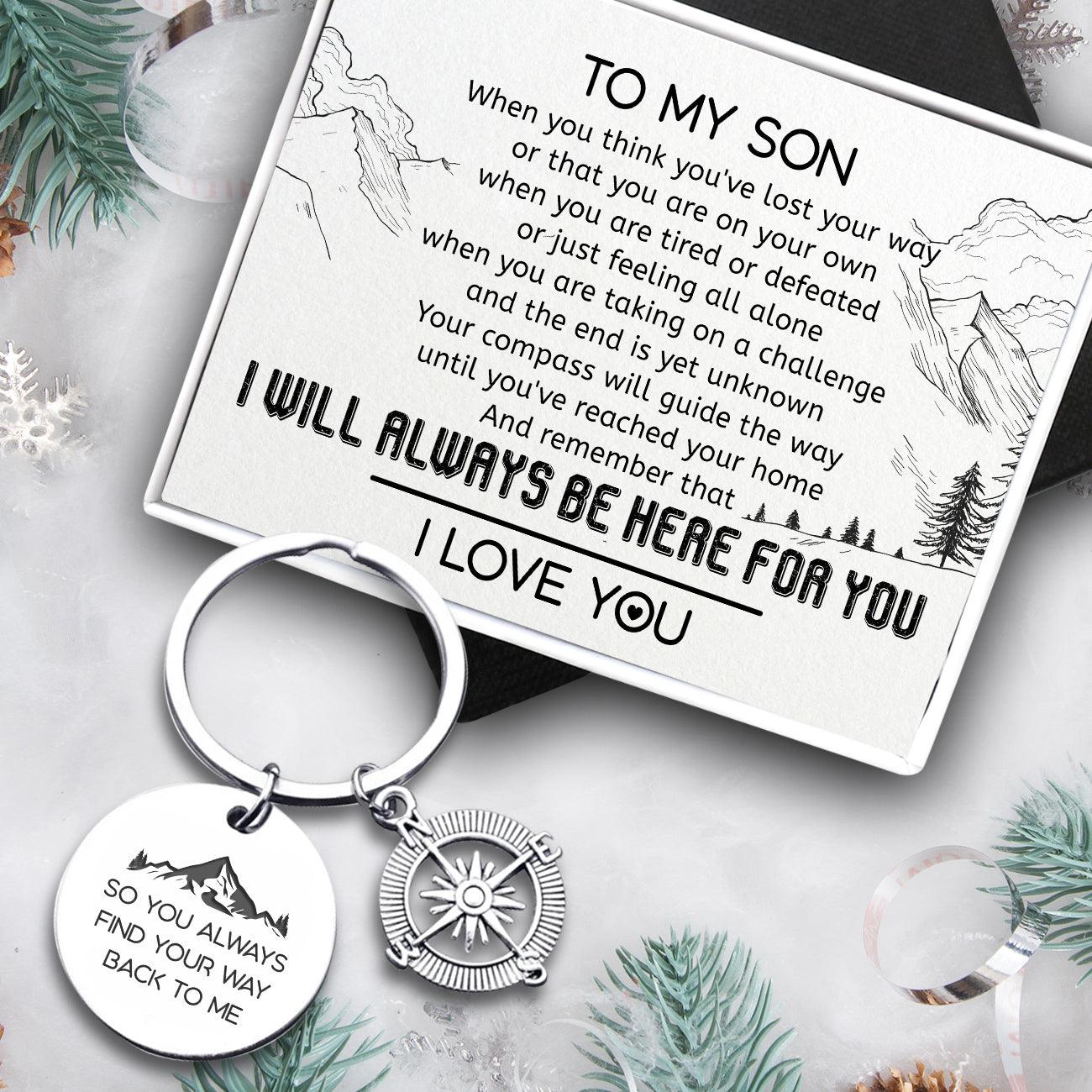 Compass Keychain - Travel - To My Son - Your Compass Will Guide The Way - Augkw16005 - Gifts Holder