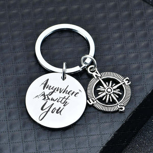 Compass Keychain - Travel - To My Soulmate - I Love You For - Augkw13006 - Gifts Holder