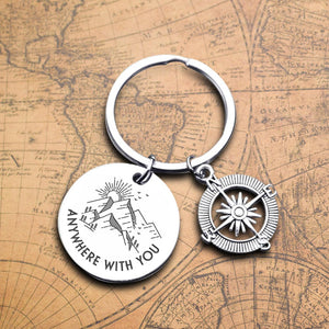 Compass Keychain - Travel - To My Soulmate - You Are My Home - Augkw13001 - Gifts Holder