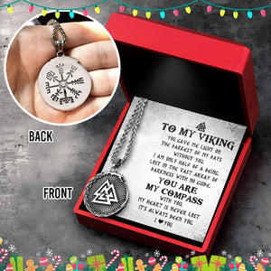 Compass Nordic Necklace - Viking - To My Viking Man - You Are My Compass - Augnfv26003 - Gifts Holder