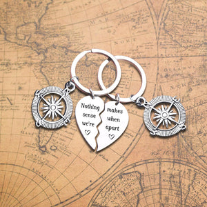 Compass Puzzle Keychains - Travel - To My Man - Wherever You Go - Augkdf26001 - Gifts Holder