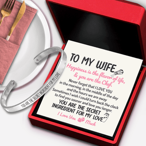 Cooking Bracelet - Cooking - To My Stunning Wife - Happiness Is The Flavor Of Life - Augbzf15004 - Gifts Holder