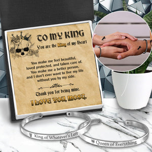 Couple Bracelet - Skull - To My King - Thank You For Being Mine - Augbt26013 - Gifts Holder