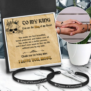 Couple Bracelet - Skull - To My King - Thank You For Being Mine - Augbt26013 - Gifts Holder